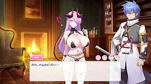 Episode 1: Doris's temptation in anime game. Her form clamped around object at nine.