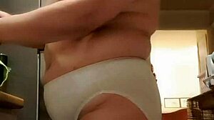 Mature Wife Poses In Big Panties In Kitchen