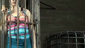 is the restrained girl ready for her punishment?