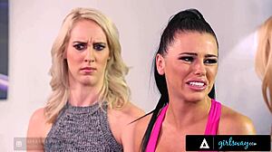Girlsway Adriana Chechik and Alexis Fawx in Wild Squirting Threesome Face-Off