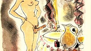 Vintage erotic drawings from antique anime hentai cartoons