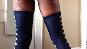 Thigh Highs and Heels in Upskirt