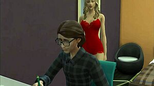 blonde busty stepmom seduces her nerdy virgin stepson in wild action