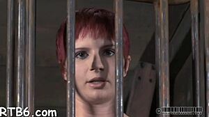 is the restrained girl ready for her punishment?