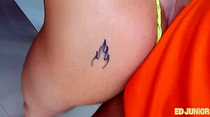 Dutch Fan Licks And Fucks Brazilian Beauty's Ass.