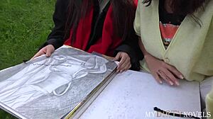 Tanned milf and her boyfriend entice a teen 18+ into a kinky anal threesome