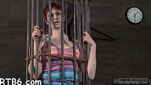 is the restrained girl ready for her punishment?