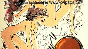 Vintage erotic drawings from antique anime hentai cartoons