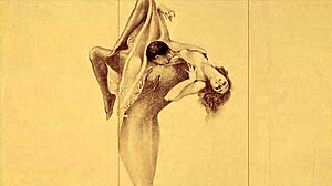 Vintage erotic drawings featuring retro cartoon characters