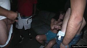 Hubby Waits in Car While I Handjob in Theater