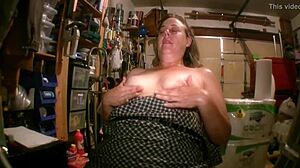 Kaitee Banggs flaunts thick milf curves and hairy treasure