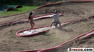 Slutty brunettes take rough double banging from army garrison!