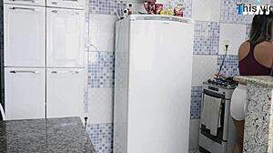 caught hot maid frying egg, stuck it in her ass