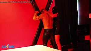 Twink slave submits in bdsm spanking session