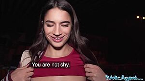 French Model Boldly Bangs Stranger Hard in Public for Cash