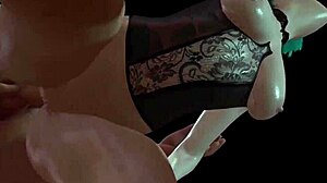 hot girl with green hair is getting fucked from behind 3d porn