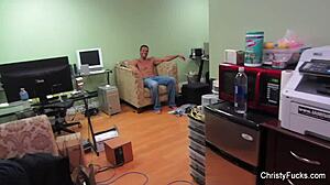 Christy Mack gets fucked by Nick Manning behind the scenes