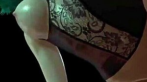 hot girl with green hair is getting fucked from behind 3d porn