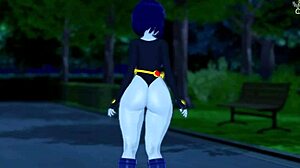 Raven From Teen Titans Gives Horny JOI And Facial In Dark Forest With Big Thighs