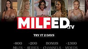 Hot Busty MILF Sneakily Fucks Cable Guy