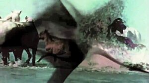 Back in the day, taboo hairy pussy got drilled outdoors in vintage style.