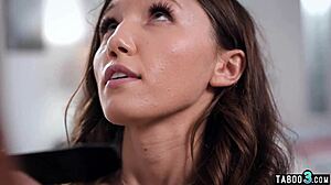 stepbro blackmails pregnant teen maya woulfe for sex