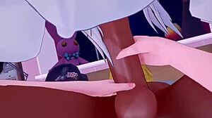 Koneko fucks big black cock in 3D anime hentai fantasy