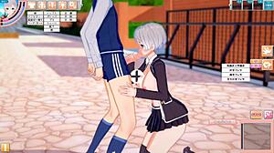 Feisty Busty JK Asami Gets Tit Massage and Sex in 3D Hentai