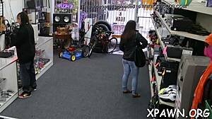 is this bimbo getting rammed in the store contest?