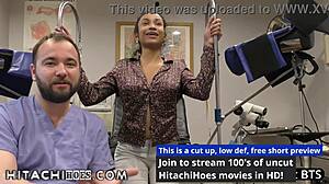 freshman gets physical exam at hospital