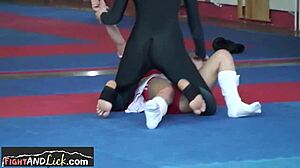 Cute Teen 18+ Gets Oral Pleasure from Wrestling Partner