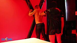 Twink slave submits in bdsm spanking session