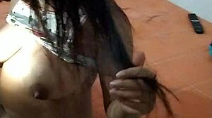 damn, colombian brunette with big tits sucking me off in new york