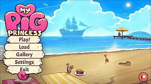 My pig princess hentai game pornplay ep 7 sliding my hard cock between her sweaty ass cheeks