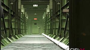 Sexy Young 18+ Blonde Cuffed In Sci-Fi Bdsm Bunker For Monster Cock Assfucking