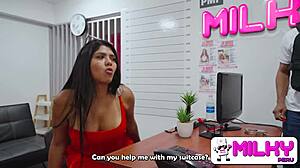 roxy hot struggles riding massive black cock, begs for relief