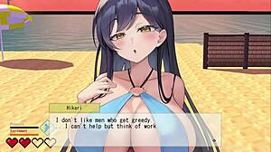 Otherworldly Beach Adventure with Anime Characters