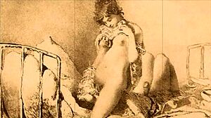 vintage erotic illustration from retro anime comic hentai