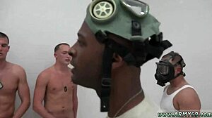 Gay army hazing, showering, and fucking!
