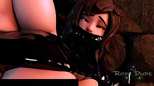 Mei's frustration in corruption section with bound scenes