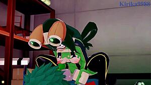 tsuyu asui and mt lady fuck izuku midoriya in my hero academia hentai