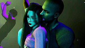 Lustful Student Bends Over at Club in 3D Animation