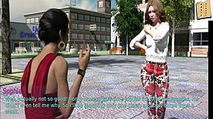 A wife and stepmother play a game together.