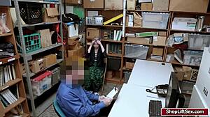 Shoplifter's Shaved Pussy Gets Banged Hard Doggystyle! 😲