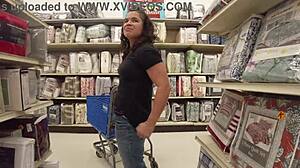 Wow, staged public flashing with that butt crack shopper, insane! 😳