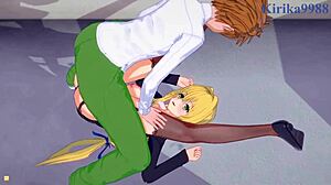 Ryouko Mikado, Tearju Lunatique, and Rito Yuki in intense sex scene from To Love Ru hentai