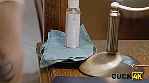 Dr. Cucker-Man shocks with cuckold twist as husband watches wife.