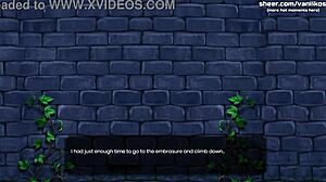 Virgin innocent girl gives first handjob in anime hentai game, part 19.