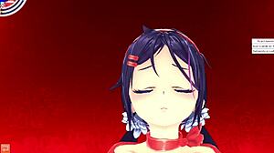 mita gets fucked in the hotel room by anime characters.