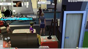 Hey, messing around with my curvy Sims 4 neighbor!